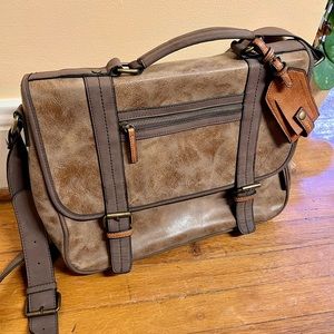 Aldo Vegan Leather Laptop Messenger Bag